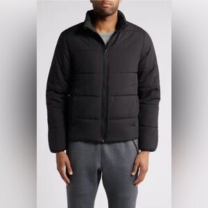 Men’s Bass Outer Black Full Zip Quilted Puffer Jacket Size L